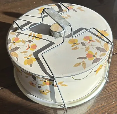 $30 • Buy Jewel Tea Autumn Leaf Hall 1940's Metal Cake Safe Cake Tin Carrier