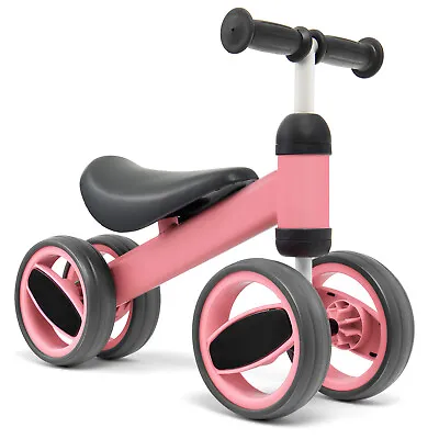 Costway Baby Balance Bike 4 Wheels Toddler First Bike Infant Walker Riding Toys • £29.95