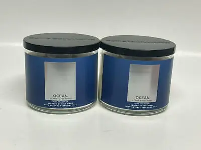 X2 Bath & Body Works Mens Collection Ocean 3-Wick Candles • $39.86