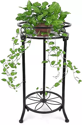 Metal Plant Stand Indoor 2 Tier Plant Stands 20.3'' Tall Iron Corner Potted Fl • $26.54
