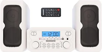 Magnavox 3-Piece Bluetooth CD Player /w Digital FM Stereo Radio & Remote White • $55.87