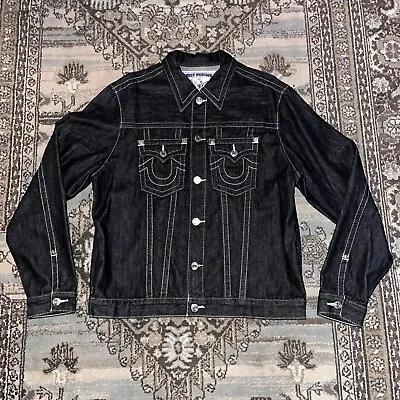 True Religion Denim Trucker Jacket XXL Black • $81.25