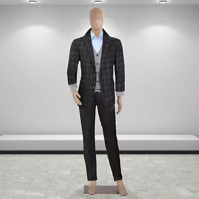 Mannequin Torso Manikin Dress Form Male 73  Adjustable Detachable Realistic Full • $141.99