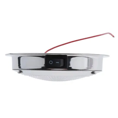 LED STAINLESS STEEL SS CABIN DOME LIGHT - Marine Boat/Caravan/RV Lamp 12V 2W • £21.25