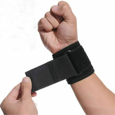 Adjustable Hand Wrist Support Wrap Brace Sports Arthritis Tendon Sprain Black UK • £3.49