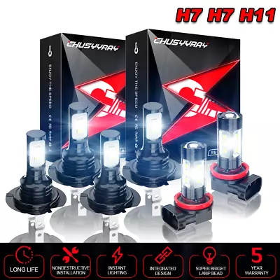 For Hyundai Veloster 2019 6x H7 H7 H11 LED Headlight Bulbs + Fog Light Combo Kit • $25.99