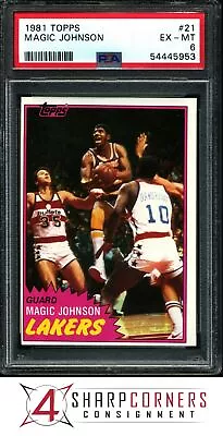 1981 Topps #21 Magic Johnson Lakers Hof Psa 6 • $15