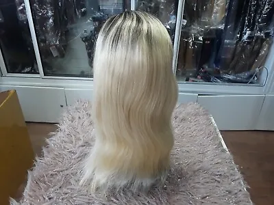 16  Instock 1b/613# Ombr Brazilian Glueless Lace Front Wig 150% Density Straight • £259