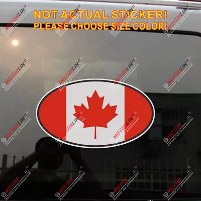 Canada Flag Oval Canadian Decal Sticker Maple Leaf Car Vinyl Reflective Glossy • $2.50