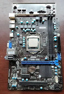 MSI B75MA-E33 Motherboard With CPU I/O Shield • $39.99