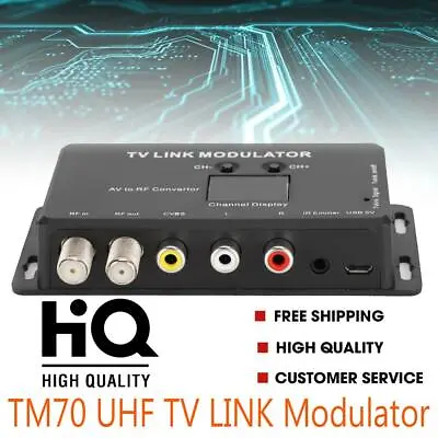 TM70 UHF TV LINK Modulator A/V PAL/NTSC AV To RF Converter With Channel Display • $16.14