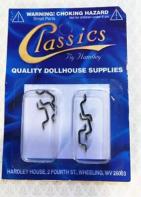 Dollhouse Miniature Window Handles Or Drawer Pulls 6 Pc 1:12 Scale Dark Pewter • $7.49