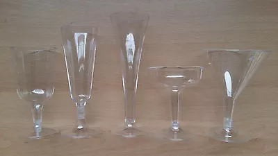 £6.39 • Buy Plastic Wine Champagne Cocktail Martini Glasses Flute Tulip Disposable Party
