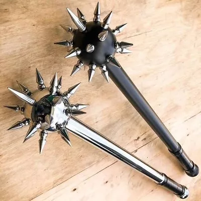 Medieval Spiked Ball Mace Black With Silver Deadly Morning Star BUY 1 GET 1 FREE • $220