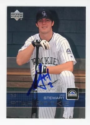 Signed Baseball Card Auto Upper Deck Ud 2003 Ian Stewart Colorado Rockies #65 • $5.98