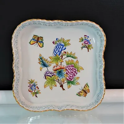 HEREND Hungary Queen Victoria Openwork Gallery Dresser Tray  • $235.03