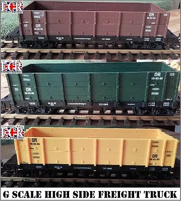 G SCALE 45mm GAUGE HIGH SIDE CARGO FREIGHT ROLLING STOCK RAILWAY TRAIN TRUCK • £29.95