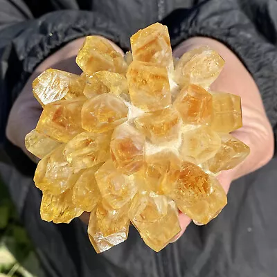 400G New Find Yellow Phantom Quartz Crystal Cluster Mineral Specimen Healing • $7.50