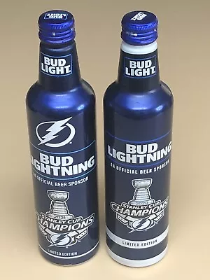 $14.95 • Buy Tampa Bay Lightning BUD LIGHT 2020 & 2021 STANLEY CUP CHAMPIONS Empty Bottles