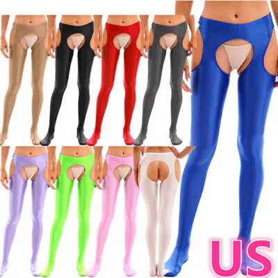 US Woman's Cut Out Suspender Pantyhose Stretchy Pants High Stockings Lingerie • $11.73