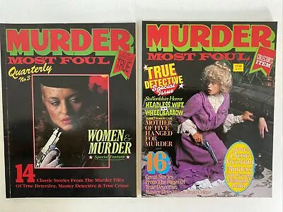 £8 • Buy 2 Vintage - Murder Most Foul - Detective Magazines - Official Police Files