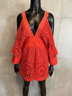 Alice McCall Lace Playsuit Red Size 8 • $69.95