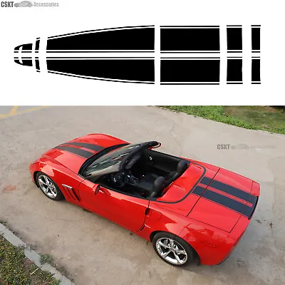 Full Length Dual Racing Strips Decal Vinyls Fits Corvette C6 Convertible 2005-13 • $43.99