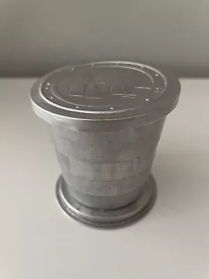 Vintage Collapsible Metal Drinking Cup Sailboats On Lid • $10.99