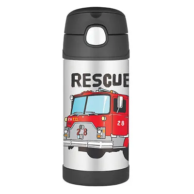 $27 • Buy Thermos 355ml Funtainer Vacuum Insulated Drink Bottle Firetruck Stainless Steel