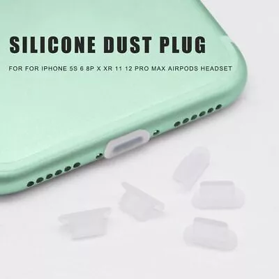 Plug Silicone Stopper Block Cap For IPhone 12 11 Pro Max X XR Max 8 7 6S Plus • £2.17