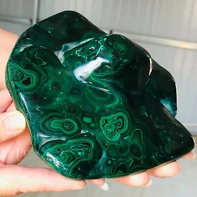 3.3LB Natural Shiny Green Bright Malachite Fibre Crystal Mineral Specimen G77 • $0.99