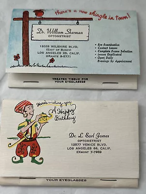 Vtg. Booklet Optometrist Tissues: Dr. William Sherman Dr. Earl James L. A. • $4.25