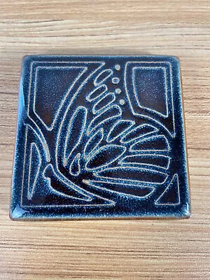 Motawi Tileworks Blue Butterfly Tile Art Pottery 4X4 Trail Glaze Test Tile • $99.99