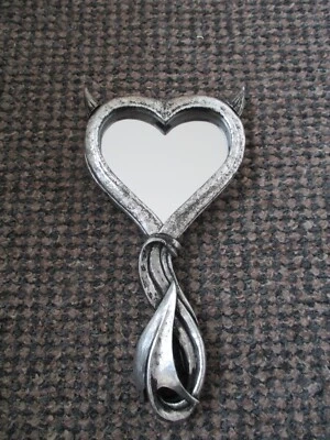 £12.99 • Buy Alchemy Devil's Heart Two Sided Hand Mirror - Halloween?