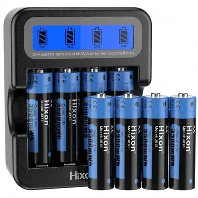 Hixon 1.5V AA Rechargeable Lithium Batteries 3500mWh High Capacity Blink Battery • £75.97