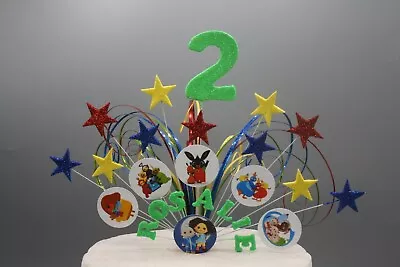 Birthday Cake Topper  Stars On Wires Twirlywoos 1st 2nd 3rd 4th 5th 001 • £14.99