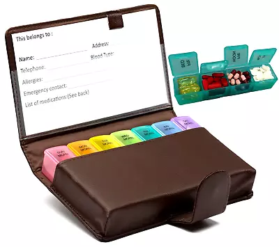 Pill Organizer 4 Times A Day Weekly Pills Case Daily Box Holder Dispenser  BN • $14.50