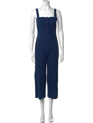 STAUD Front Button Up Square Neckline Sleeveless Jumpsuit • $109.05