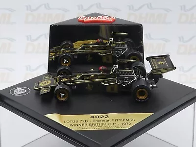 Quartzo 1:43 Emerson Fittipaldi Lotus 72D Winner British GP F1 1972 4022 • £15