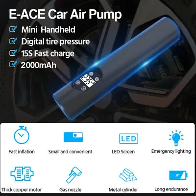 Air Pump Inflator Rechargeable Mini Bike Wireless Electric Tire 150PSI Car • $20.99