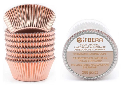 $12.99 • Buy Rose Gold Foil Cupcake Liners Standard Baking Cups Muffin Wrappers