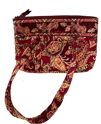 Vintage Vera Bradley Piccadilly Plum Shoulder  Bag-Retired 2005 Purse Paisley • $12.89