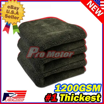 1200GSM Thick Plush Microfiber Towel Cleaning No-Scratch Rag Polishing Detailing • $22