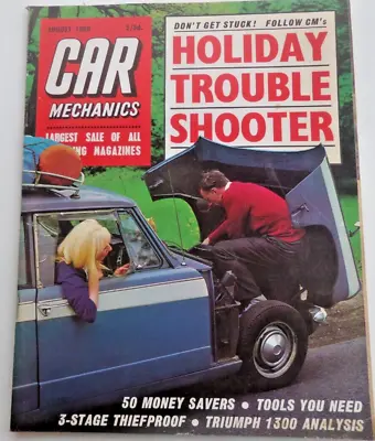 Car Mechanics Magazine Aug 1968 Triumph 1300 50 Ways To Save Cash Graded Garages • £5.49