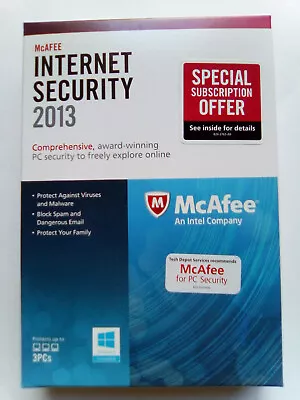 McAfee Internet Secruity 2013 (for Up To 3 PCs) • $79.99