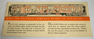 $7.95 • Buy Vintage Pullman Company Train Car Advertising Brochure Booklet Railroad
