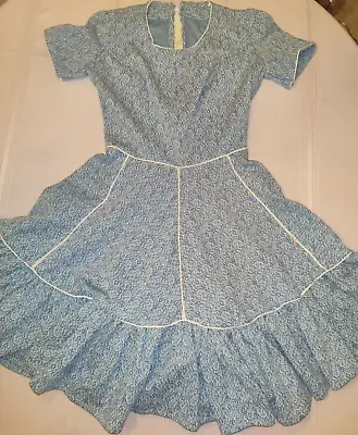 Handmade Vintage 70's SQUARE DANCE Rockabilly Swing Dress Size Medium • $34.99