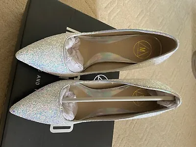 £10 • Buy Shoes Size 4 New Missguided Ladies Silver Heels 