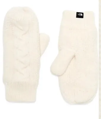 $22.50 • Buy The North Face Women's Cable Minna Mittens Knit Fleece Lined White Size Small
