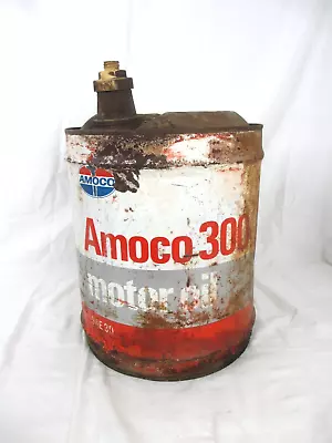 Vintage Amoco 300 Motor Oil 5 Gallon Container • $30